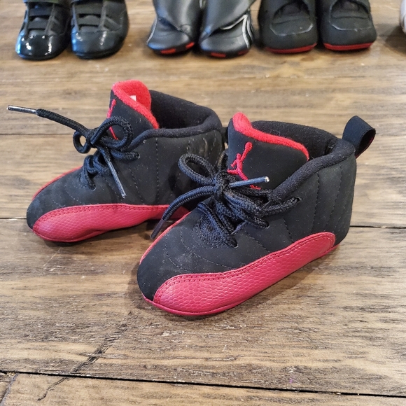 Jordan Shoes Nike Air Jordan Baby Black And Red Jordan 7 Sneakers